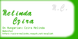 melinda czira business card